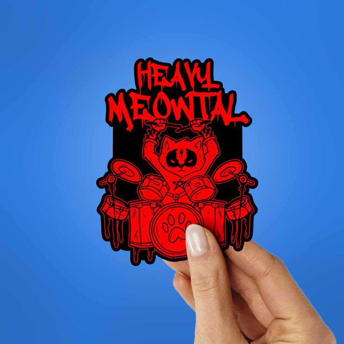 Heavy Meowtal Sticker - Stickers | STICK IT UP