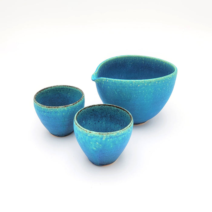 Hechimon Aosai-Yu Sake Server and Cup Set