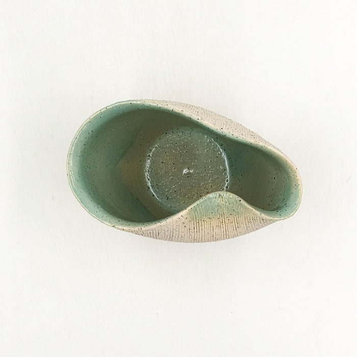 Hechimon Shiro Asagi Warped Pot Vase