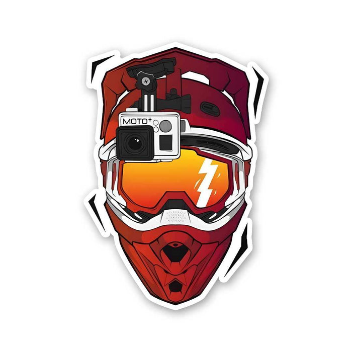 Helmet With Gopro Sticker - Stickers | STICK IT UP
