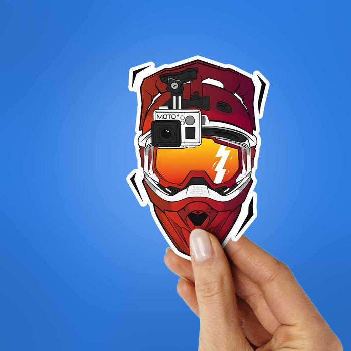 Helmet With Gopro Sticker - Stickers | STICK IT UP