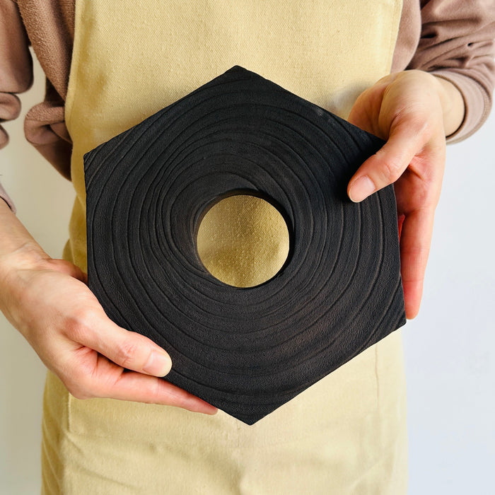 Hexagonal Paulownia Trivet