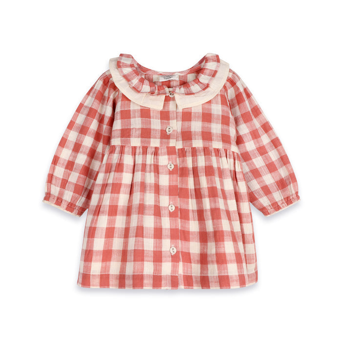 Holly Gingham Baby Dress & Bloomer (Organic Cotton)