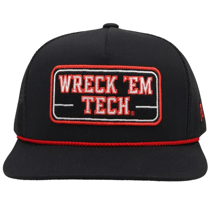 Hooey "7058T-BK" Texas Tech Black Wreck 'Em Snap Back Cap