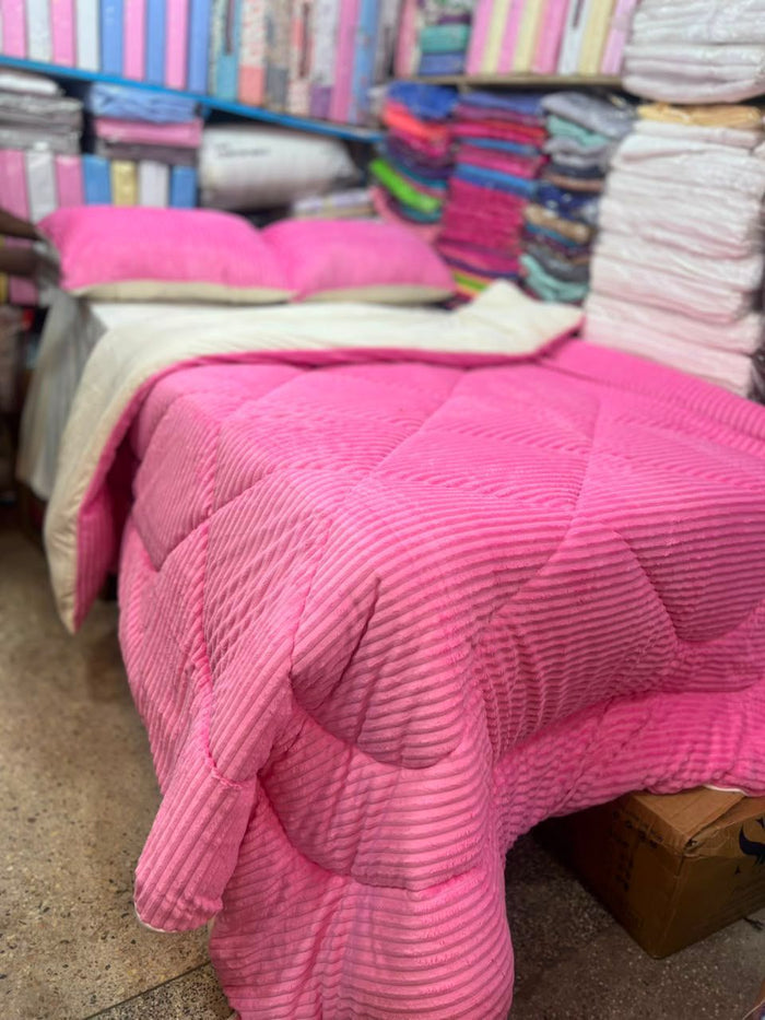 Hot Pink Velvet 4pc Duvet Set – 5x6