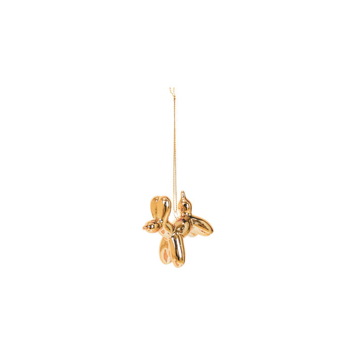 Housevitamin Ballon Hond Kerstbal - 6,5x3x6cm- Goud