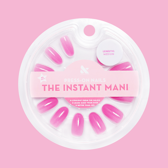 How Do You Spell Bougainvillea? - Press-On | Medium | Oval nails in bright magenta for quick, easy at home manicure