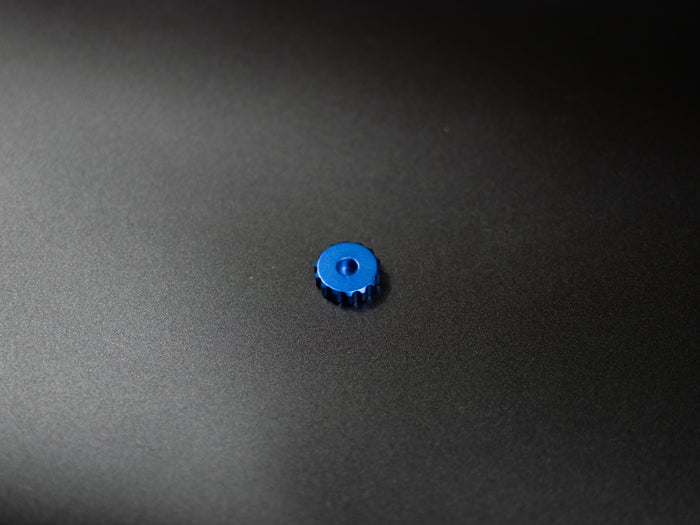 Blue aluminium rotary encoder knob