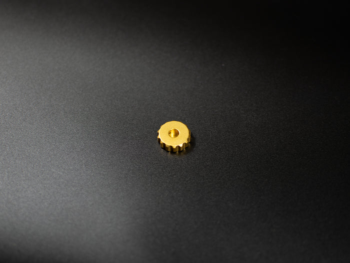Gold aluminium rotary encoder knob