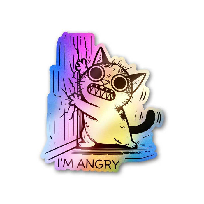 I'm Angry Holographic Sticker - Holographic stickers | STICK IT UP