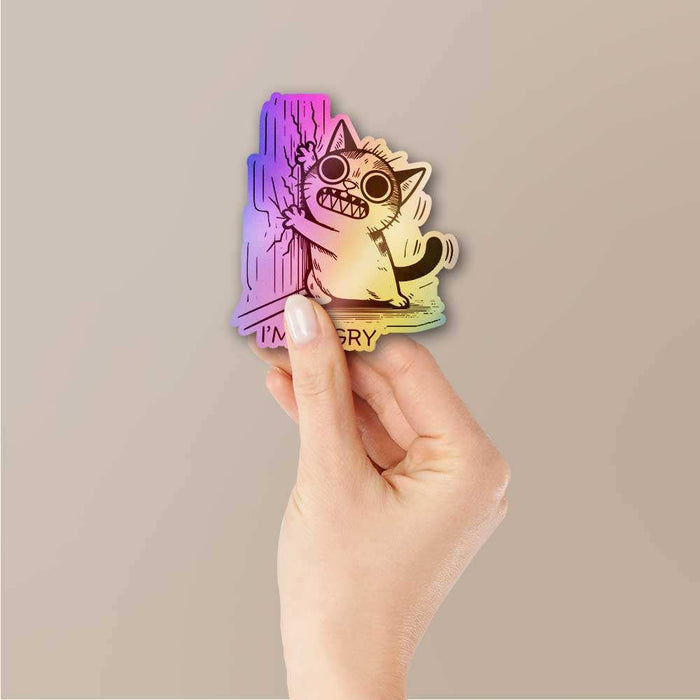 I'm Angry Holographic Sticker - Holographic stickers | STICK IT UP
