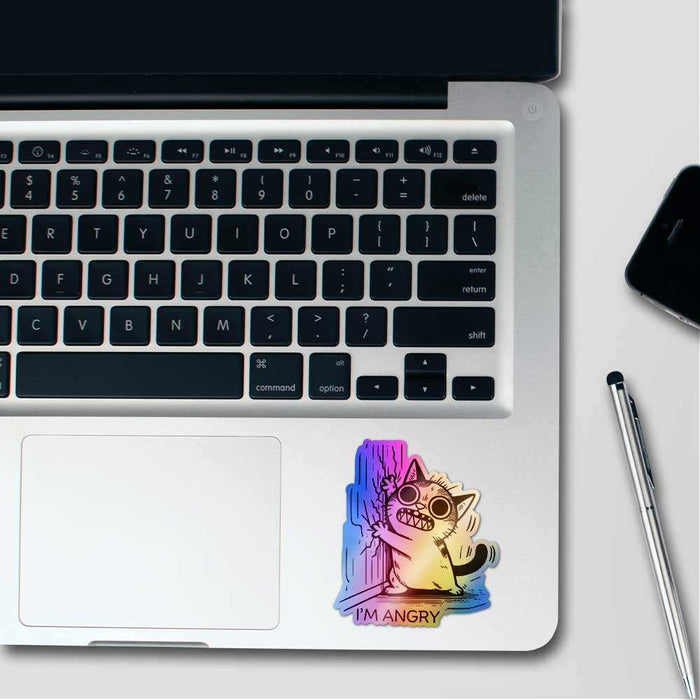 I'm Angry Holographic Sticker - Holographic stickers | STICK IT UP