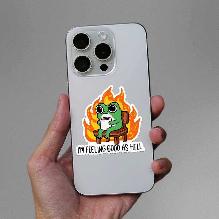 I'm Feeling Good As Hell Sticker - Stickers | STICK IT UP