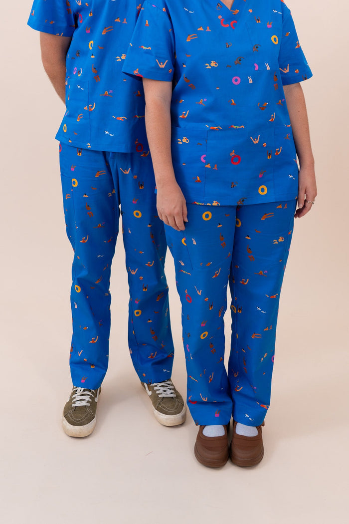 Imperfect Summer Swims - Unisex Printed Scrub Pants