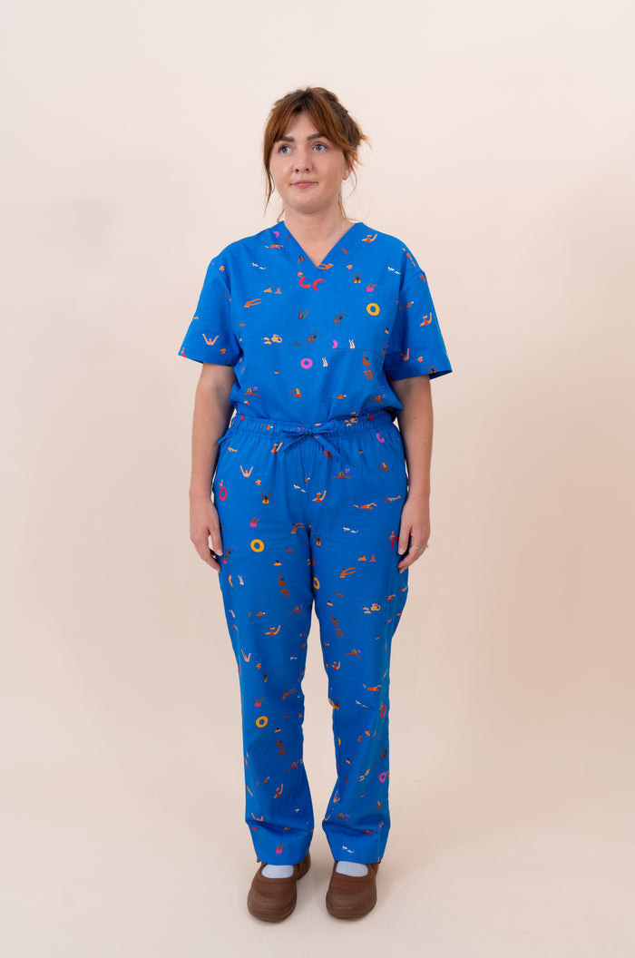 Imperfect Summer Swims - Unisex Printed Scrub Pants