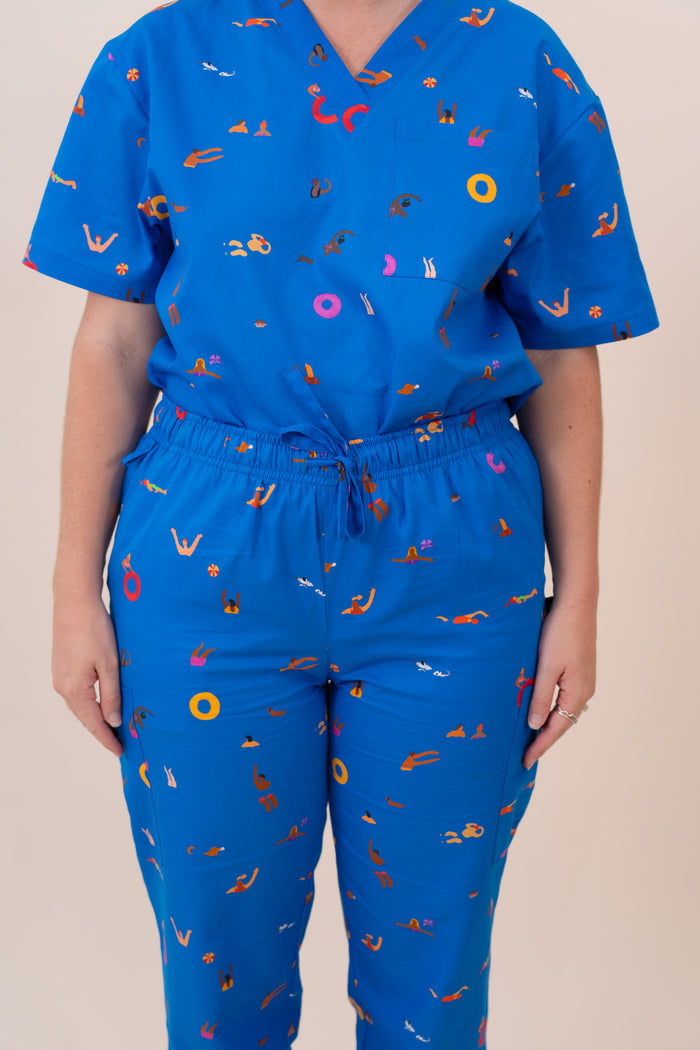 Imperfect Summer Swims - Unisex Printed Scrub Pants