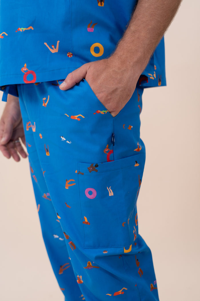 Imperfect Summer Swims - Unisex Printed Scrub Pants