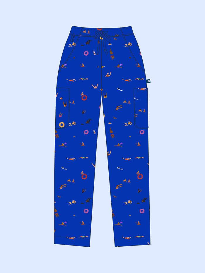 Imperfect Summer Swims - Unisex Printed Scrub Pants