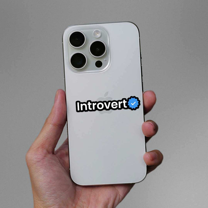 Introvert Verified Sticker - Stickers | STICK IT UP