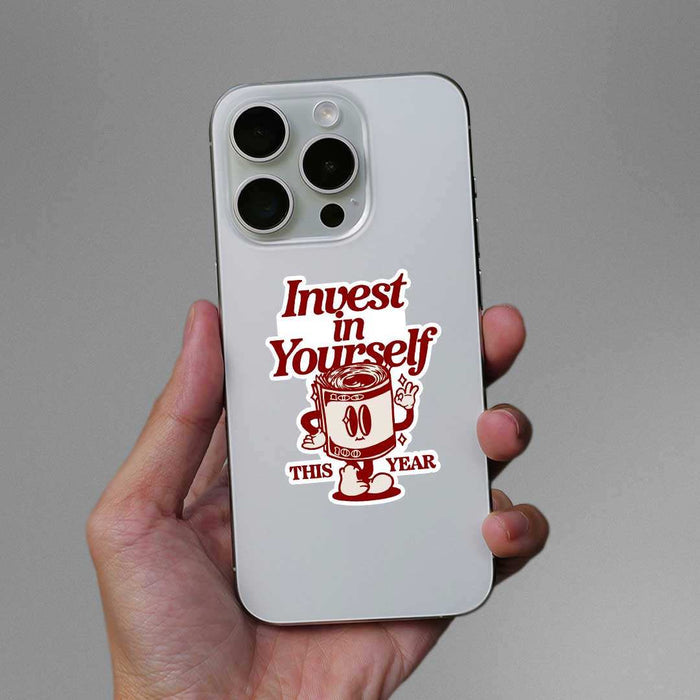 Invest In Yourself This Year Sticker - Stickers | STICK IT UP