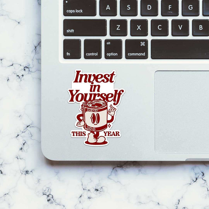 Invest In Yourself This Year Sticker - Stickers | STICK IT UP