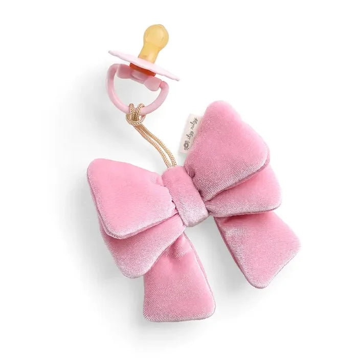 Itzy Ritzy Bitsy Pal Natural Rubber Pacifier w/ Bow Plush