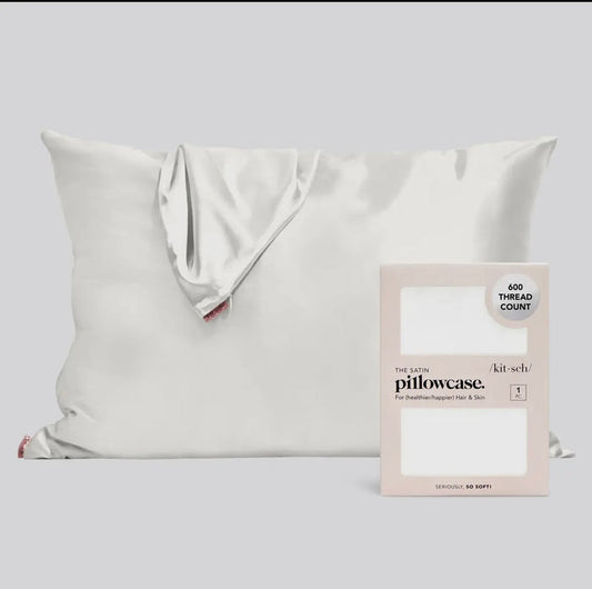Ivory Satin Pillowcase