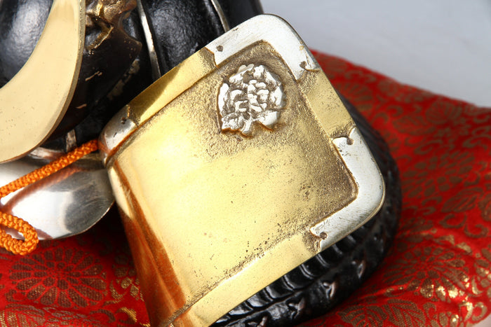 Japanese Samurai Helmet -Yamanaka Shikanosuke Kabuto- Black and Gold Colored