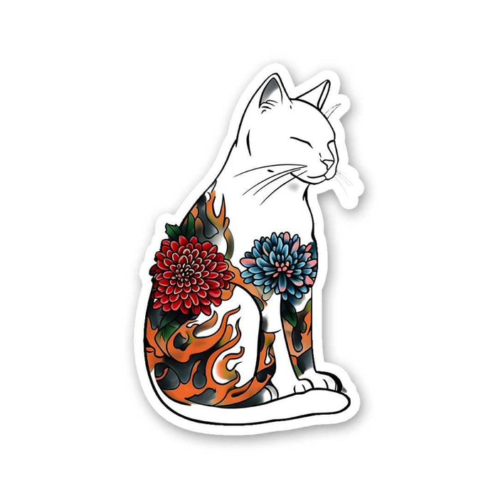 Japenese Cat Sticker - Stickers | STICK IT UP