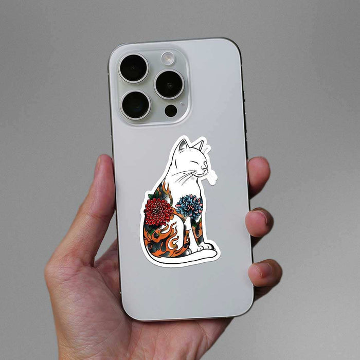 Japenese Cat Sticker - Stickers | STICK IT UP