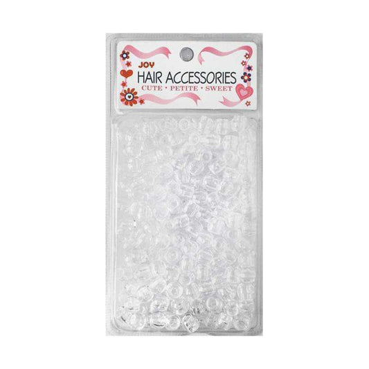 ANNIE clear hair beads large pack in transparent plastic packaging for hair styling accessories