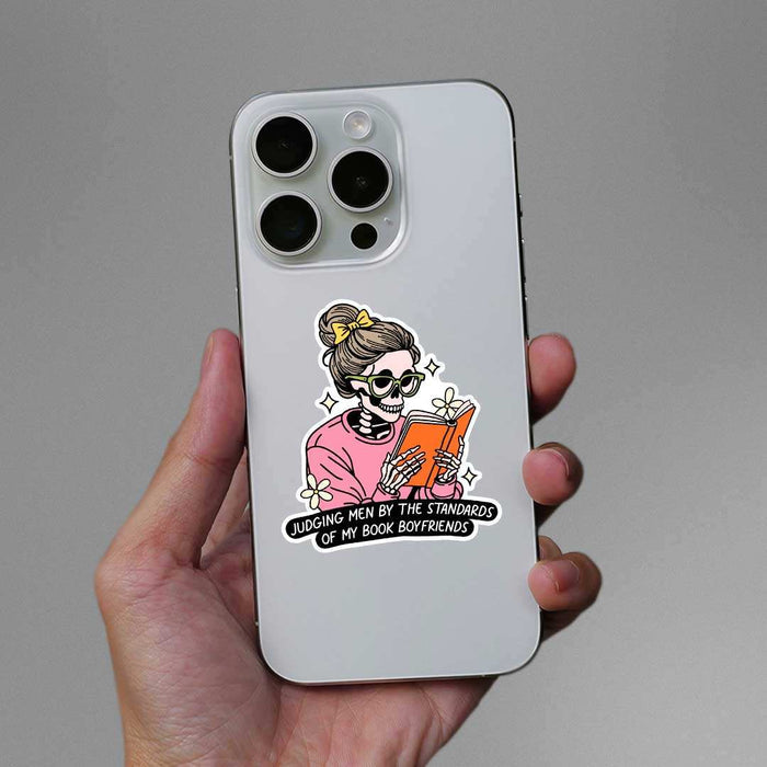 Judging Men By The Standards Of My Book Sticker - Stickers | STICK IT UP