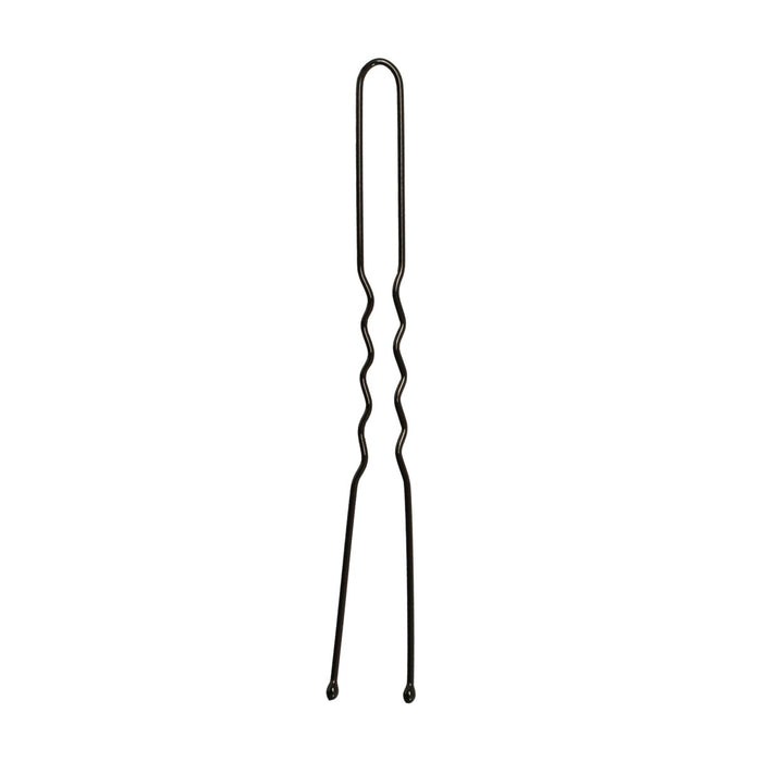 Jumbo Hair Pins Crimped 3" 100pcs [Black] #3411