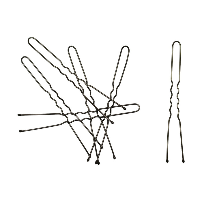 Jumbo Hair Pins Crimped 3" 100pcs [Black] #3411