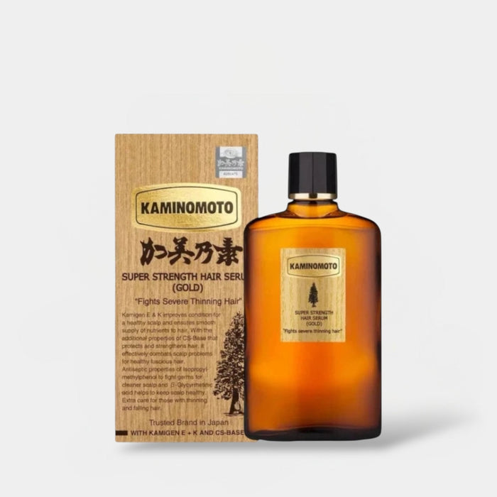 Kaminomoto Super Strength Hair Serum Gold 150ml سيروم الشعر كامينوموتو سوبر سترينث الذهبي - Princess Cosmetics Qatar