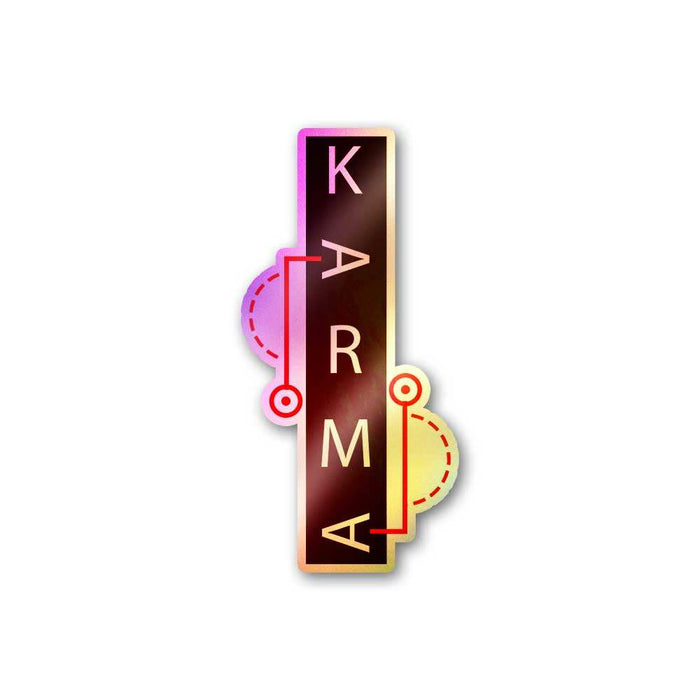 Karma Holographic Sticker - Holographic stickers | STICK IT UP
