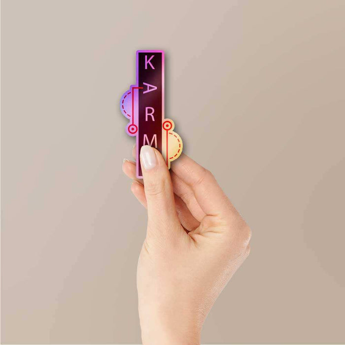 Karma Holographic Sticker - Holographic stickers | STICK IT UP