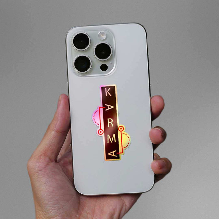 Karma Holographic Sticker - Holographic stickers | STICK IT UP