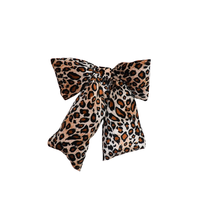 Kerst Decoratie - Strik - Panter  - Fluweelachtig -  32x40cm