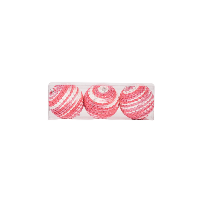 Kerst Hangers - Kerstballen - Foam - Fluor Roze - S3- 10 cm