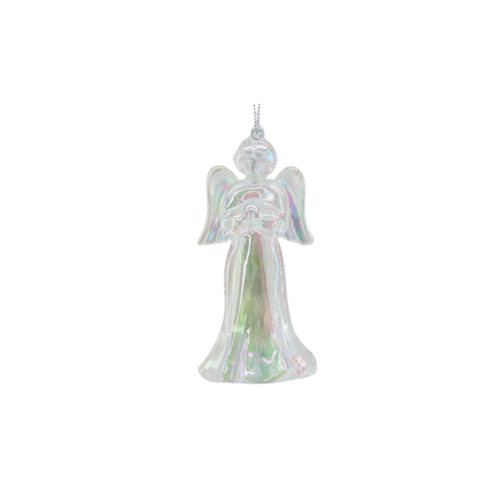Kersthanger -  Engel - Kunststof - Iridescent -  6x5,5x11 cm