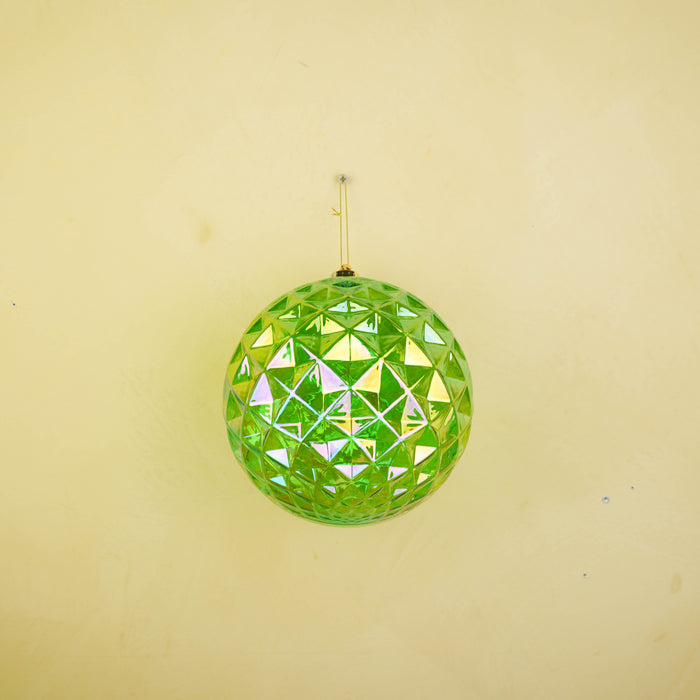 Kersthanger -  Kerstbal -  Kunststof  - Groen - 20x20cm