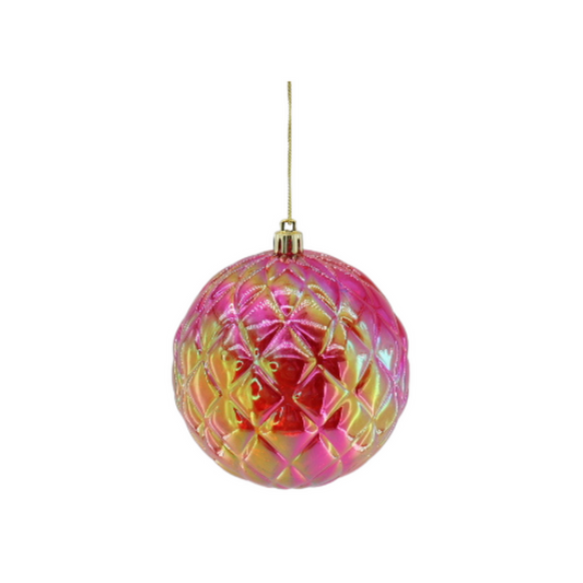 Kersthanger -  Kerstbal - Kunststof - Rood - 20x20cm