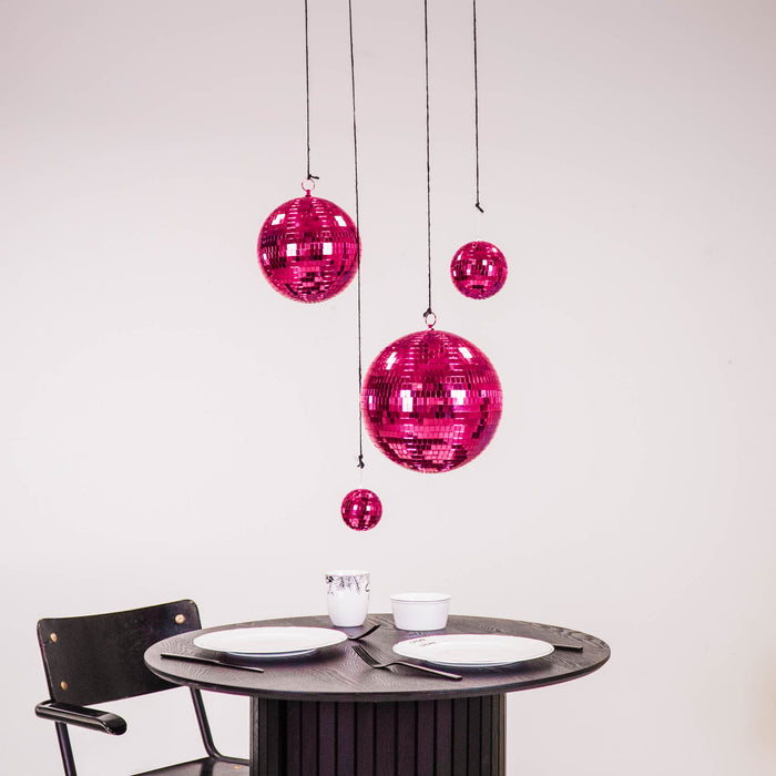 Kerstversiering -  Kersthanger - Discobal - Foam - Roze - 10x10x10cm