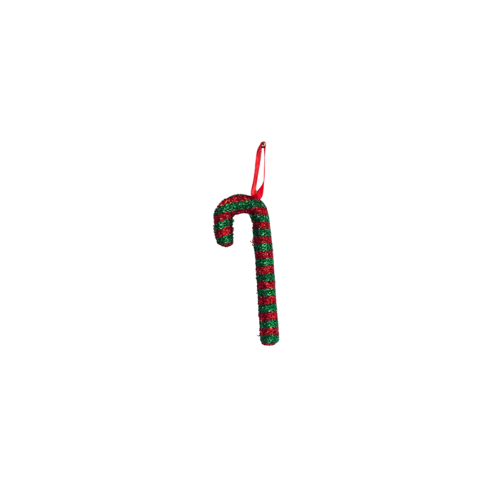 Kerstversiering - Zuurstok - Groen/ Rood - Foam -  21 cm