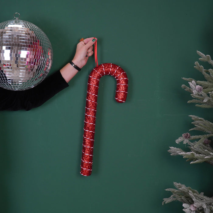 Kerstversiering - Zuurstok - Rood -  Foam -  52 cm