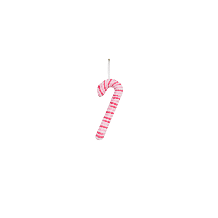 Kerstversiering - Zuurstok - Roze/ Wit - Foam -  21 cm