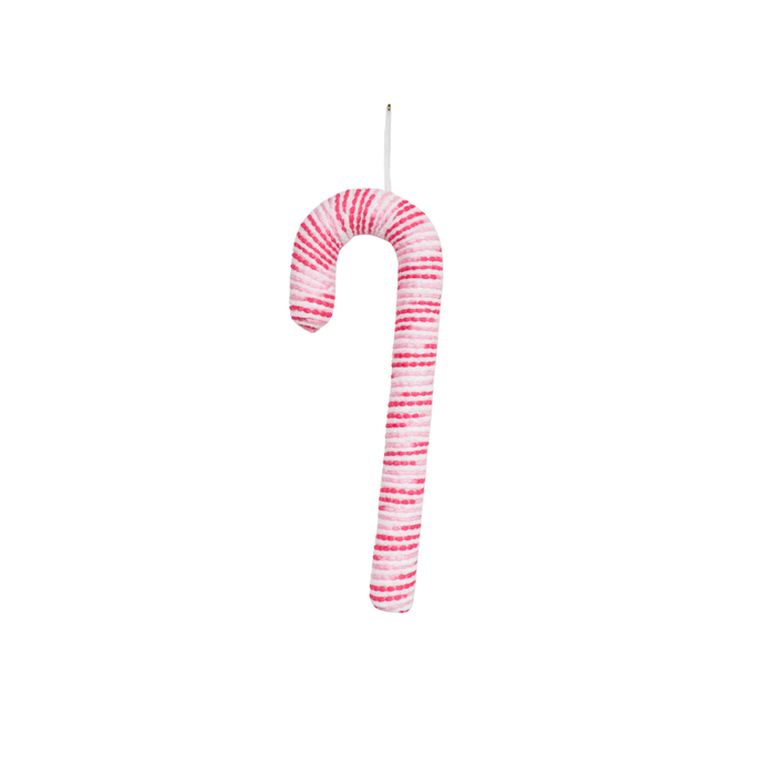 Kerstversiering - Zuurstok - Roze/ Wit -  Foam -  52 cm