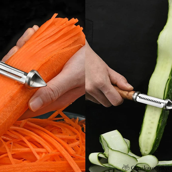 Kitchen 304 I-Shape Stainless Steel 2 Side Blade Peeler for Vegetable and Fruit