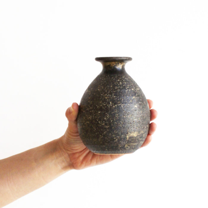 Kurokaki Tokkuri Sake Server and Cup Set